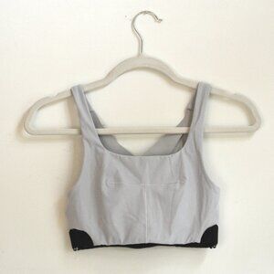 Lululemon lab SeaWheeze Gray and Black Sports Bra